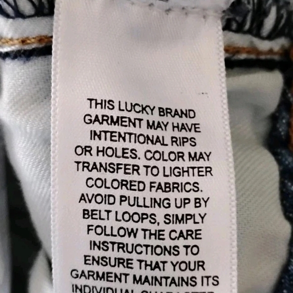 Lucky Brand Denim Skirt Midi Front Slit Stretch Distressed Women's Size 12 - Picture 4 of 5